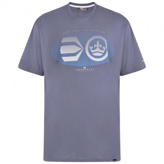 Crosshatch Eliptical T-shirt Grey - T-krekli - T-krekli - 2XL-14XL