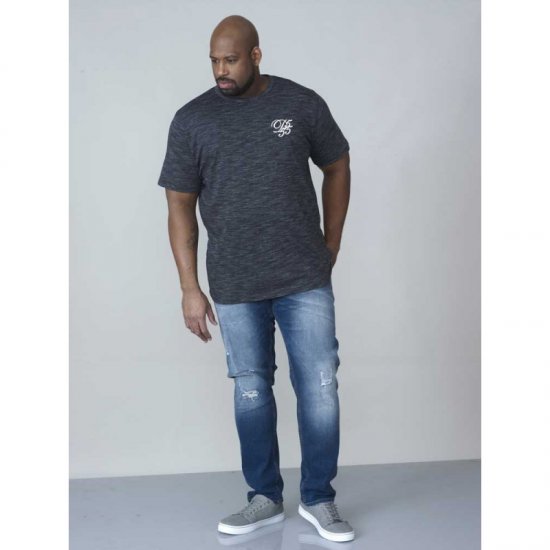 D555 Chalmer Couture Space Dye T-shirt Black - T-krekli - T-krekli - 2XL-14XL