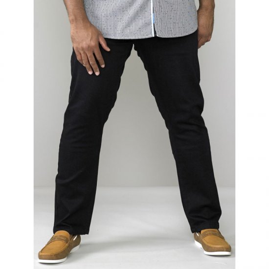 D555 Claude Stretch Jeans Black TALL SIZES - VĪRIEŠU APĢĒRBS MT-6XLT - Apģērbs gariem vīriešiem