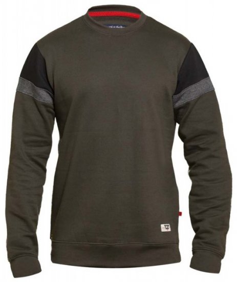 D555 Clermont Sweatshirt Khaki - Džemperi un džemperi ar kapuci - Džemperi - 2XL-14XL