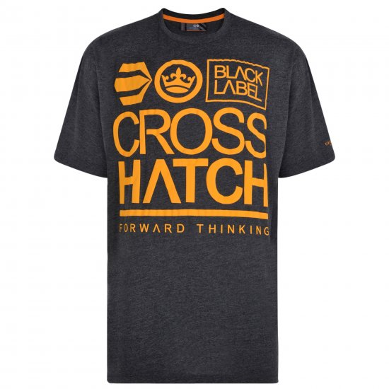 Crosshatch Large Go T-shirt Charcoal - T-krekli - T-krekli - 2XL-14XL
