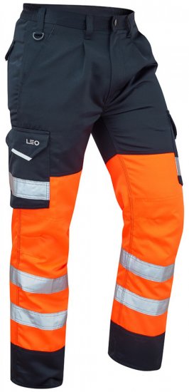 Leo Bideford Cargo Pants Hi-Vis Orange/Navy - Darba apģērbs - Darba apģērbs - 3XL-10XL