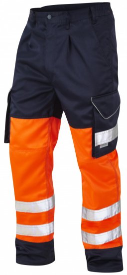 Leo Bideford Cargo Pants Hi-Vis Orange/Navy - Darba apģērbs - Darba apģērbs - 3XL-10XL