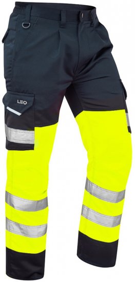 Leo Bideford Cargo Pants Hi-Vis Yellow/Navy - Darba apģērbs - Darba apģērbs - 3XL-10XL