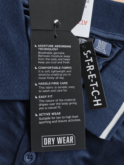 D555 Hinckley Stretch Polo With Contrast Tipping Collar Navy - Polo krekli - Polo krekli - 2XL-8XL