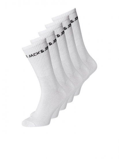 Jack & Jones Basic Logo Tenisa zeķes Balts 5-pack - Apakšveļa un peldšorti - Apakšveļa - 2XL-8XL
