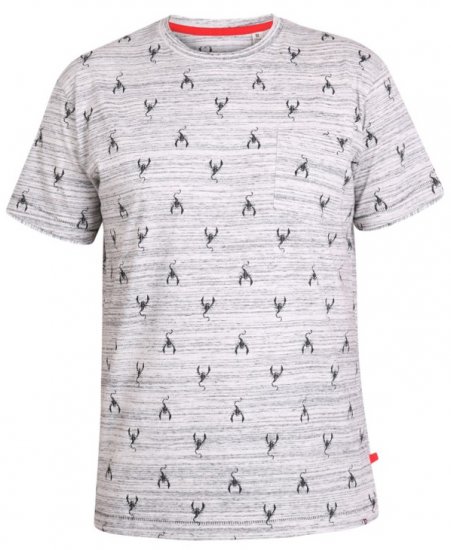 D555 Dario T-shirt Grey - T-krekli - T-krekli - 2XL-14XL