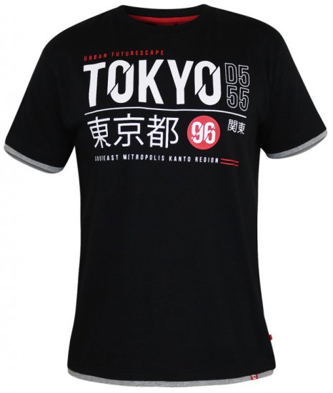 D555 Darnell T-shirt Black - T-krekli - T-krekli - 2XL-14XL