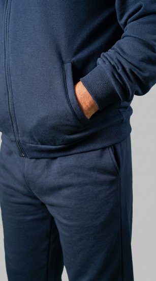 20 Nodi Ostro Stretch Fleece Cotton Tracksuit Navy - Treniņtērpi - Liela izmēra Treniņtērpi vīriešiem