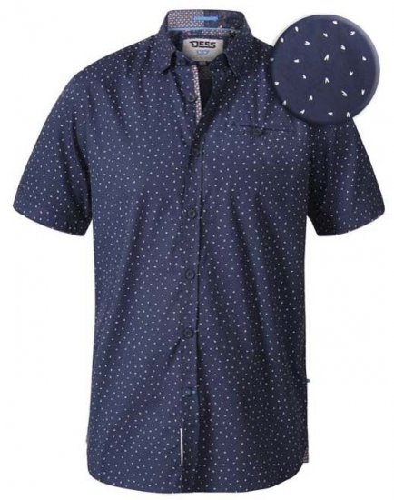 D555 Derwent Short Sleeve Shirt Navy - Krekli - Krekli - 2XL-8XL