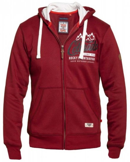 D555 Durham Hoodie Red - Džemperi un džemperi ar kapuci - Džemperi - 2XL-14XL