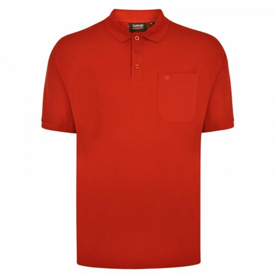 Espionage P074C Īsroku Polo Krekls Terakota - Polo krekli - Polo krekli - 2XL-8XL