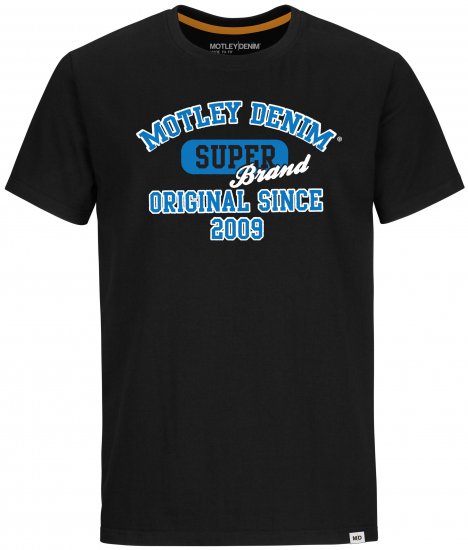 Motley Denim Exeter T-shirt Blue on Black - T-krekli - T-krekli - 2XL-14XL