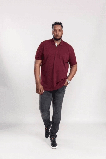 D555 Grant Polo Shirt Maroon - Polo krekli - Polo krekli - 2XL-8XL