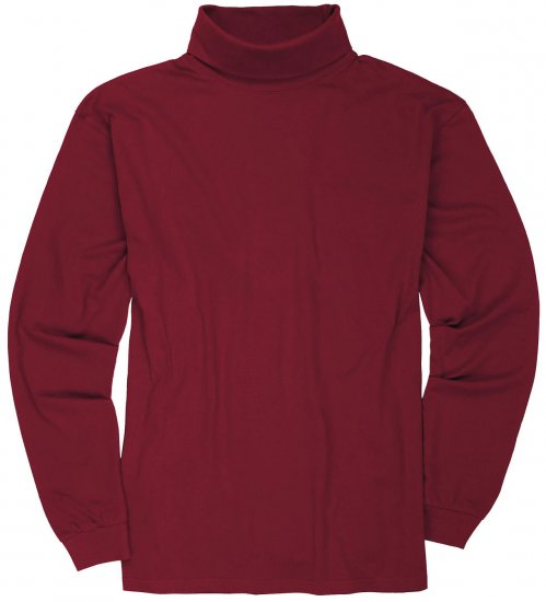 Adamo Fabio Comfort fit Turtleneck Long sleeve T-shirt Burgundy - T-krekli - T-krekli - 2XL-14XL