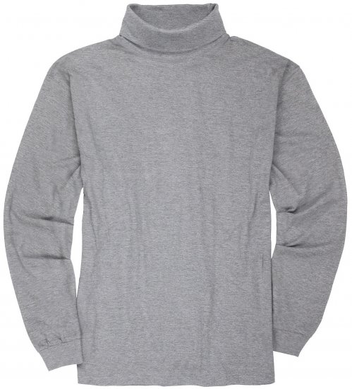Adamo Fabio Comfort fit Turtleneck Long sleeve T-shirt Grey - T-krekli - T-krekli - 2XL-14XL