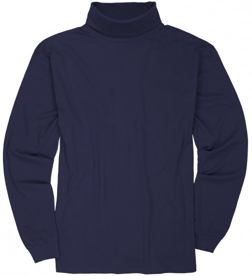 Adamo Fabio Comfort fit Turtleneck Long sleeve T-shirt Navy - T-krekli - T-krekli - 2XL-14XL