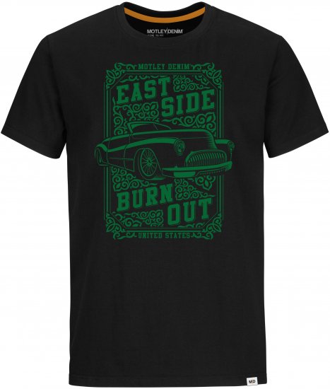 Motley Denim FILEY T-shirt Black - T-krekli - T-krekli - 2XL-14XL