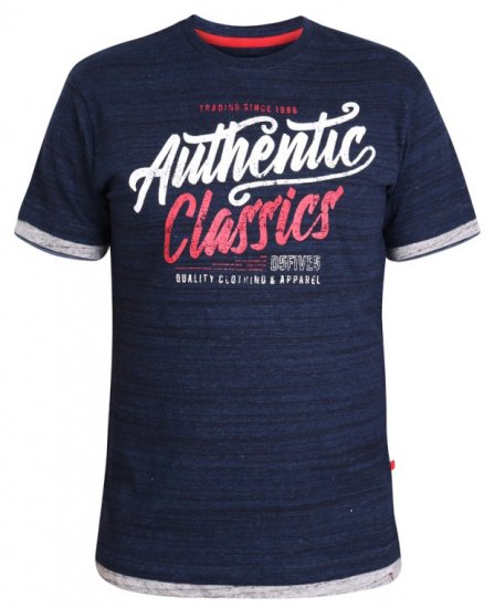 D555 Finn T-shirt Navy - T-krekli - T-krekli - 2XL-14XL