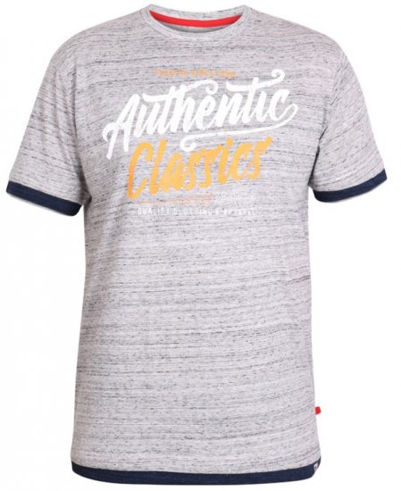 D555 Finn T-shirt Grey - T-krekli - T-krekli - 2XL-14XL