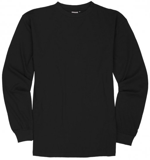 Adamo Floyd Comfort fit Long sleeve T-shirt Black - T-krekli - T-krekli - 2XL-14XL