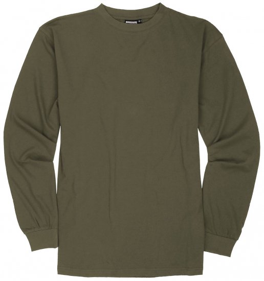 Adamo Floyd Comfort fit Long sleeve T-shirt Khaki - T-krekli - T-krekli - 2XL-14XL