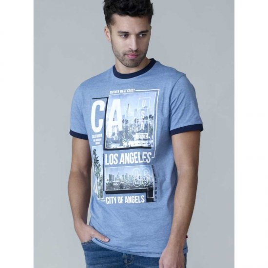D555 Howie Fine Stripe T-shirt Blue - T-krekli - T-krekli - 2XL-14XL