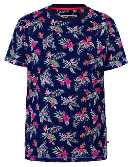 D555 Fraser Hawaiian Print Crew Neck T-Shirt - T-krekli - T-krekli - 2XL-14XL