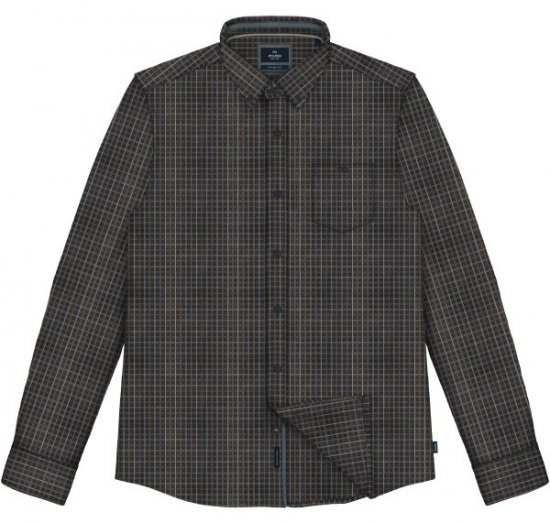 Double Outfitters FS-5230 Rūtains krekls Tumši zila/Brūna - Krekli - Krekli - 2XL-8XL