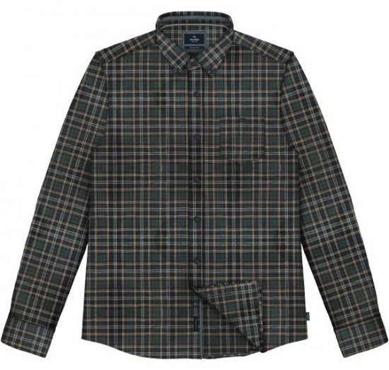 Double Outfitters FS-5230 Rūtains krekls Tumši zaļa/Bēša - Krekli - Krekli - 2XL-8XL