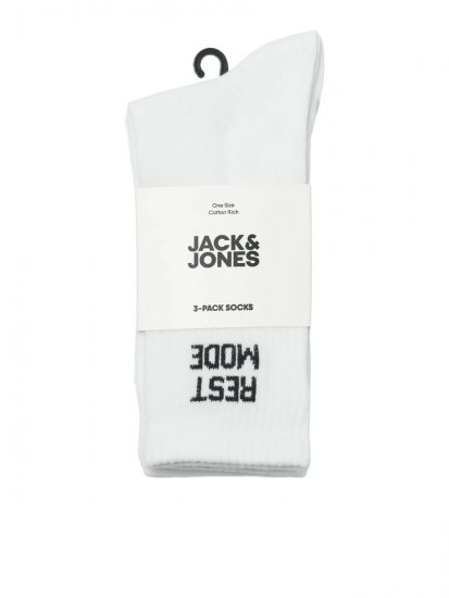 Jack & Jones Power Statements Tenisa zeķes Balts 3-pack - Apakšveļa un peldšorti - Apakšveļa - 2XL-8XL