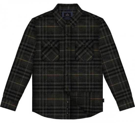 Double Outfitters GS-5233 Flaneļa krekls Melna/Pelēka - Krekli - Krekli - 2XL-8XL