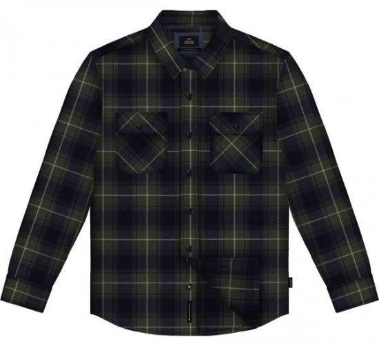 Double Outfitters GS-5233 Flaneļa krekls Olīvu/Zila - Krekli - Krekli - 2XL-8XL
