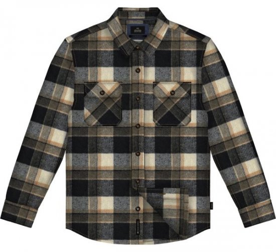Double Outfitters GS-5233 Flaneļa krekls Tumši zila/Bēša - Krekli - Krekli - 2XL-8XL