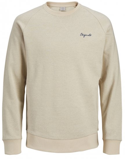 Jack & Jones Hide Sweatshirt Oatmeal - Džemperi un džemperi ar kapuci - Džemperi - 2XL-14XL