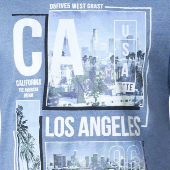 D555 Howie Fine Stripe T-shirt Blue - T-krekli - T-krekli - 2XL-14XL