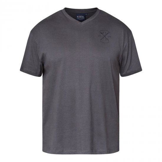 North Latitude Alpine Club T-Shirt Pelēka/Charcoal - T-krekli - T-krekli - 2XL-14XL