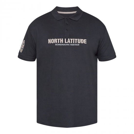 North Latitude Logo Polo Melna - Polo krekli - Polo krekli - 2XL-8XL