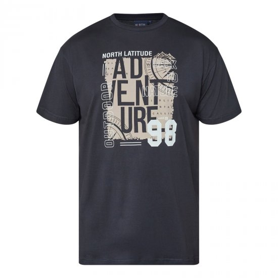 North Latitude Adventure 98 Graphic Tee Melna - T-krekli - T-krekli - 2XL-14XL
