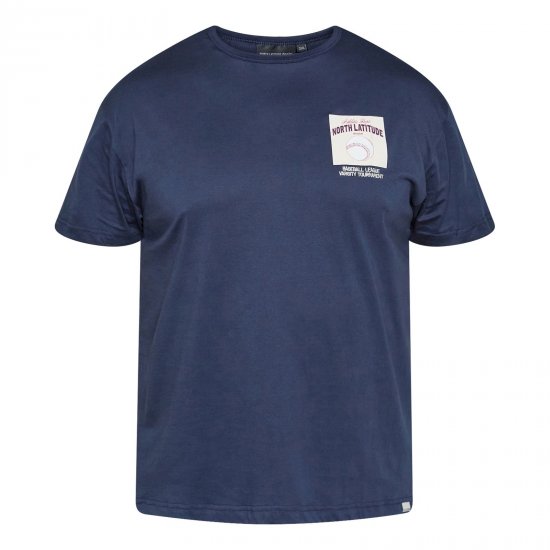 North Latitude T-Shirt With Print Tumši zila - TALL T-krekli - T-krekli gariem vīriešiem
