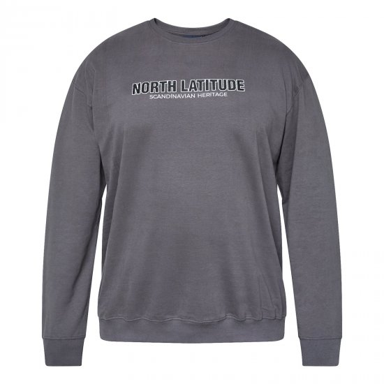North Latitude Crewneck Sweatshirt Pelēka/Charcoal - TALL džemperi - TALL džemperi un jakas ar kapuci