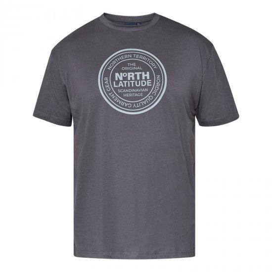 North Latitude T-Shirt Pelēka/Charcoal - TALL T-krekli - T-krekli gariem vīriešiem