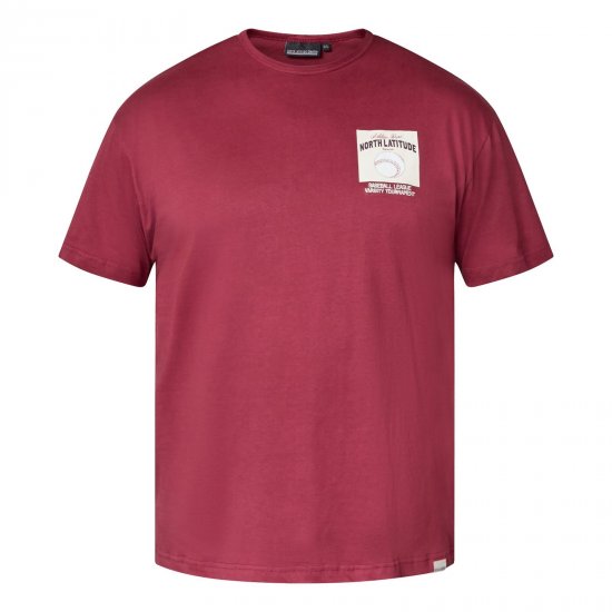 North Latitude T-Shirt With Print Sarkana - T-krekli - T-krekli - 2XL-14XL