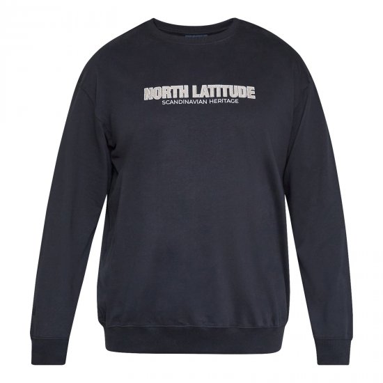 North Latitude Crewneck Sweatshirt Melna - TALL džemperi - TALL džemperi un jakas ar kapuci