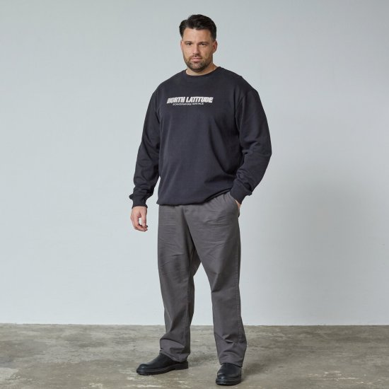 North Latitude Crewneck Sweatshirt Melna - TALL džemperi - TALL džemperi un jakas ar kapuci