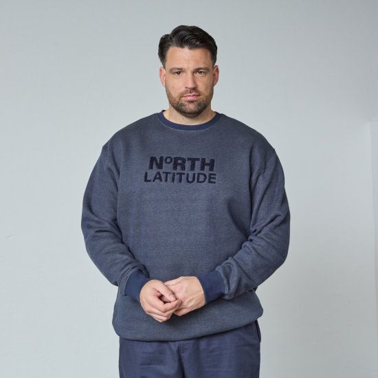 North Latitude Crewneck Logo Sweat Tumši zila - Džemperi un džemperi ar kapuci - Džemperi - 2XL-14XL