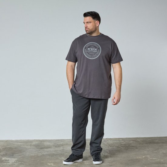 North Latitude T-Shirt Pelēka/Charcoal - TALL T-krekli - T-krekli gariem vīriešiem