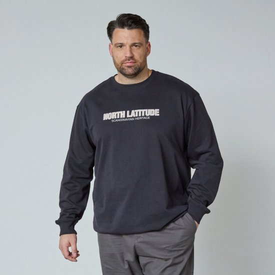 North Latitude Crewneck Sweatshirt Melna - Džemperi un džemperi ar kapuci - Džemperi - 2XL-14XL