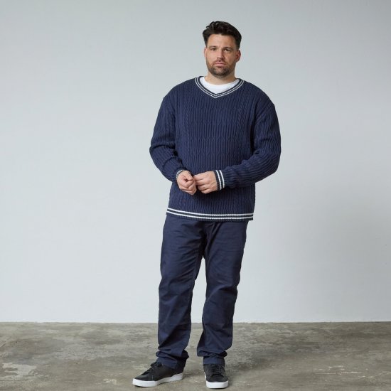 North Latitude V-Neck Knit Tumši zila - TALL džemperi - TALL džemperi un jakas ar kapuci