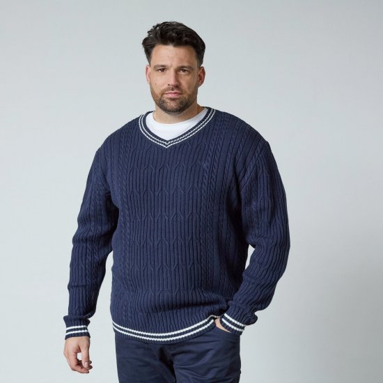 North Latitude V-Neck Knit Tumši zila - Džemperi un džemperi ar kapuci - Džemperi - 2XL-14XL